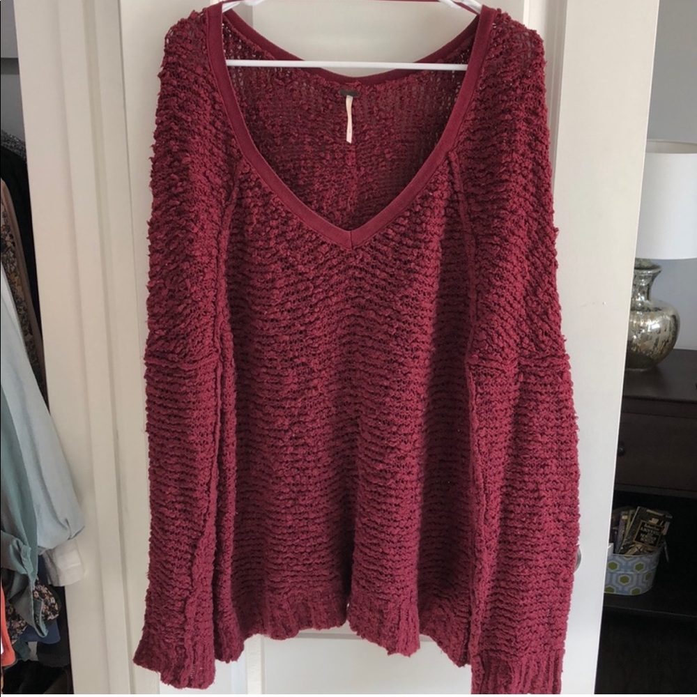 Free People Maroon Sweater